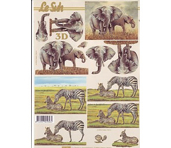 Elephant & Zebra - Click to Enlarge