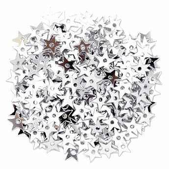 Sequins Miniature Stars 5mm - Silver - Click to Enlarge