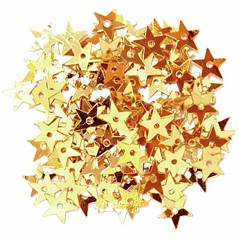 Sequins Miniature Stars 5mm - Gold - Click to Enlarge