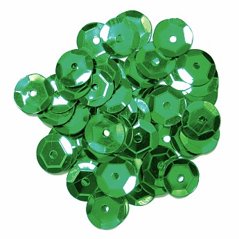 Sequins Cups 8mm - Green - Click to Enlarge