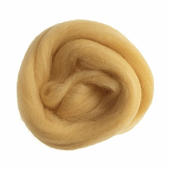 Natural Wool Roving 10g Yellow - Click to Enlarge