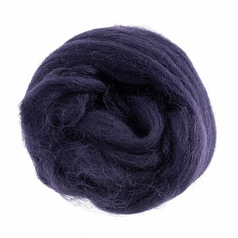 Natural Wool Roving 10g Plum - Click to Enlarge