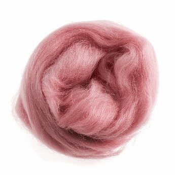 Natural Wool Roving 10g Baby Pink - Click to Enlarge