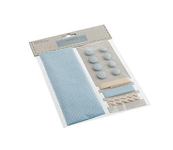 Cotton Craft Set with Fabric: Blue Spot - Click to Enlarge