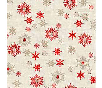 Makower Scandi-Snowflakes Cream - Click to Enlarge
