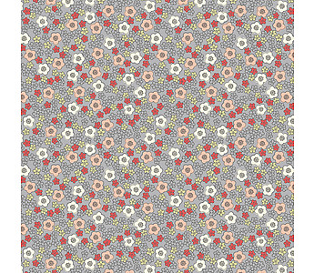 Flo's Little Flowers - Ditzy on Grey - Click to Enlarge
