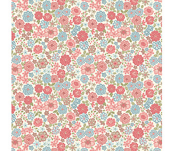 Flo's Little Flowers - Pink and Blue Blooms - Click to Enlarge