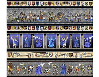 Knights on horses, wizards, coats of arms etc - Click to Enlarge