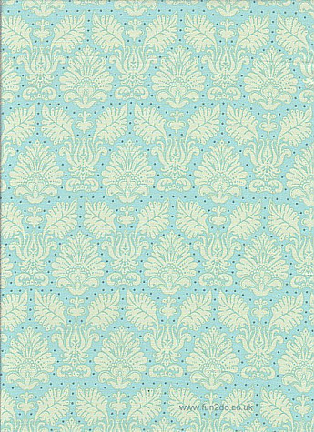Tilda Fabric Babette Teal. - Click to Enlarge