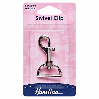 Swivel Clip: 25mm: Nickel - Click to Enlarge