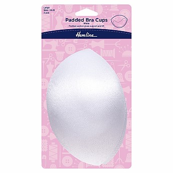 Padded Bra Cups Large White - Click to Enlarge