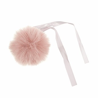 Pom Pom Faux Fur 6cm Light Pink - Click to Enlarge