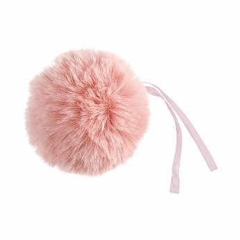 Pom Pom Faux Fur 11cm Light Pink - Click to Enlarge