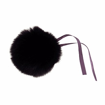 Pom Pom Faux Fur Large 11cm Purple - Click to Enlarge