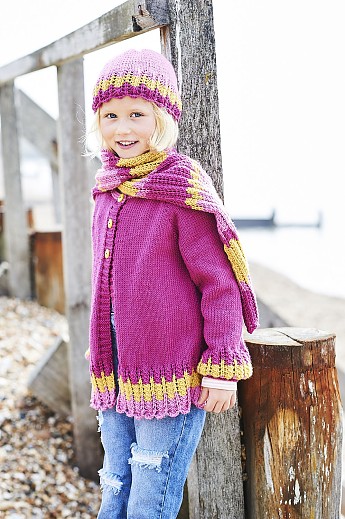 Cardigan, Scarf and Hat - Click to Enlarge