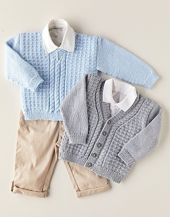 CARDIGAN & SWEATER IN SNUGGLY SOOTHING - Click to Enlarge