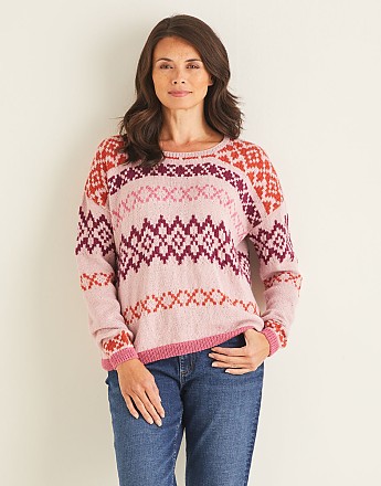 FAIRISLE SLOUCHY SWEATER IN SIRDAR COUNTRY CLASSIC 4 PLY - Click to Enlarge