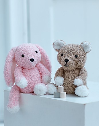 TOY BEAR & BUNNY IN SNUGGLY BUNNY - Click to Enlarge