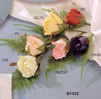 Silk Buttonholes B1432 each - Click to Enlarge