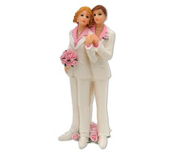 Same Sex Female Couple Wedding Cake Topper - Click to Enlarge