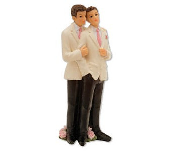 Same Sex Male Couple Wedding Cake Topper - Click to Enlarge