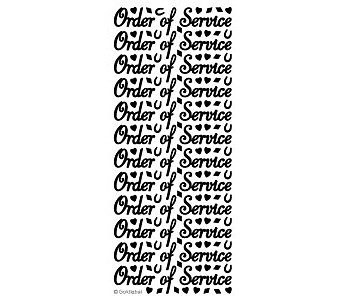 Order of Service Peel-Off Stickers - Click to Enlarge