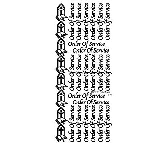 Order of Service Peel-Off Stickers - Click to Enlarge