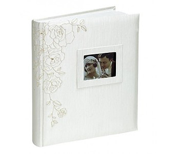 Photo Album - Wedding Cream Floral inter leafed - Click to Enlarge