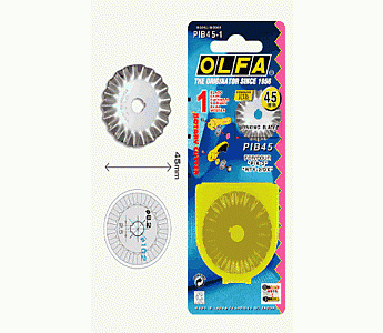 Olfa 45mm Pinking Blade (PIB45-1) - Click to Enlarge