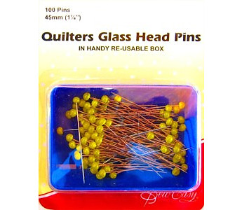 Quilters Glass Head Pins - Click to Enlarge