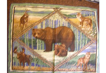 Bear & 2 Wolves Wall Hanging - Click to Enlarge