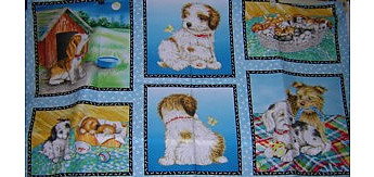 Dogs In Squares Wall Hanging - Click to Enlarge