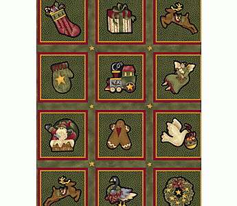 Santa's Blocks - Green - Click to Enlarge