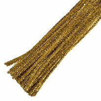 Glitter Chenille Sticks - Gold