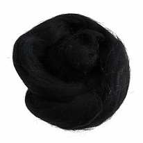 Natural Wool Roving 10g Black