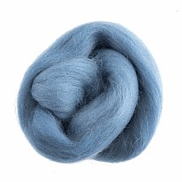 Natural Wool Roving 10g Light Blue