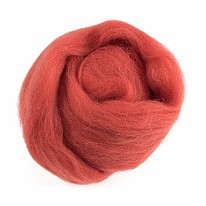 Natural Wool Roving 10g Cranberry
