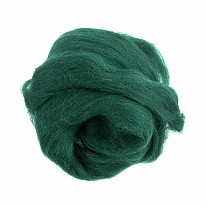 Natural Wool Roving 10g Grass Green