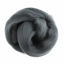 Natural Wool Roving 10g Dark Grey