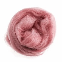 Natural Wool Roving 10g Baby Pink