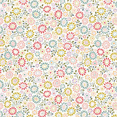 Flo's Little Flowers - Daisy all over on White
