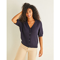 V-NECK SHORT SLEEVED CARDIGAN IN SIRDAR COUNTRY CLASSIC 4 PLY