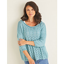 LACE PANEL SWEATER IN SIRDAR NO 1 DK